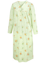 Twee-pack nachtjaponnen, lange mouwen met knoopsluiting 