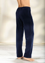 Broek met comfortabele elastische tailleband rondom in 2 kleuren MARINE