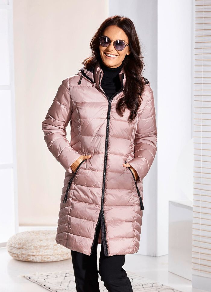 Korte jas met afneembare capuchon 