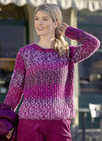 Trui met alpacagehalte PINK-LILA-MULTICOLOR