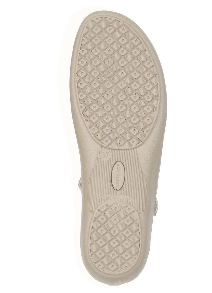 ELENA EDEN, comfortabele damessandalen, breedte H, met klittenbandsluiting BEIGE-BRAUN