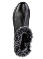 Caprice, gevoerde dames enkellaarsjes, winterschoenen, breedte H, met uitneembaar voetbed SCHWARZ