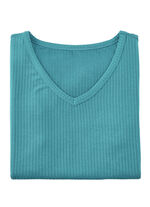 Laurina V-hals shirt PETROL