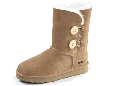 ELENA EDEN, gevoerde dameslaarzen, winterschoenen, met lamsvacht 