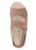 Ranger sandaal gemaakt van su&egrave;de leer KAMEEL