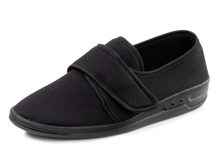 Pantoffels van zacht, elastisch textielmateriaal SCHWARZ