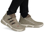 Rieker, trendy dameslaarzen, winterschoenen, met rits TAUPE-BRUIN