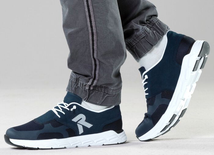 Rieker sneakers met elastische decoratieve vetersluiting DONKERBLAUW