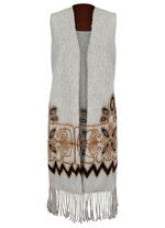 Lang vest met franjes 