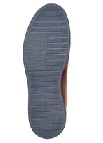 GINO GALANTE, klassieke heren veterschoenen, met blauwe bies COGNAC