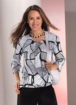 Tuniek met leuke plooitjes aan de halslijn 