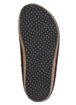 Elegante damespantoffels, breedte G, van scheerwol, naadloos met de hand gevilt GRAFIET