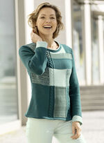 Trui met patchwork-motief 