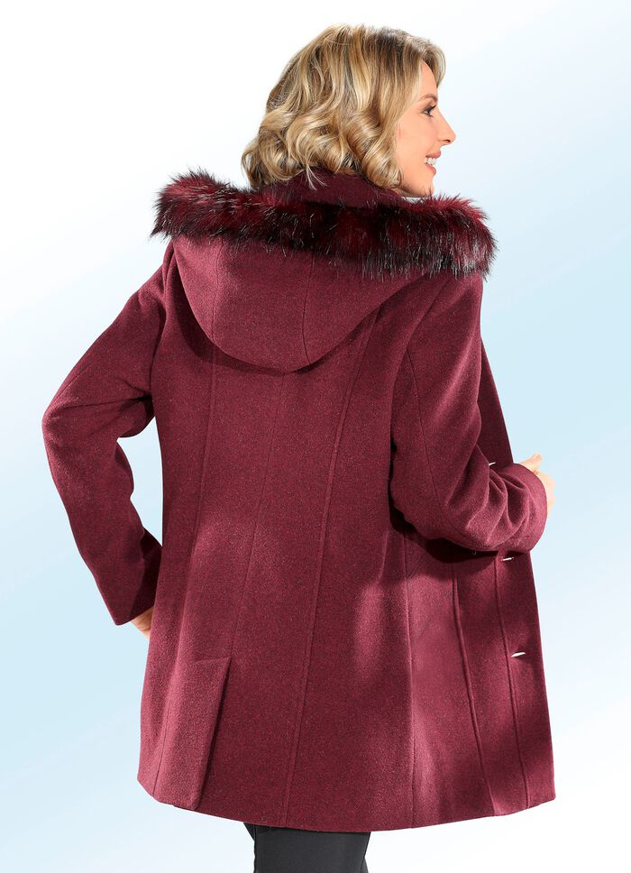 Jas met afneembare capuchon WIJNROOD