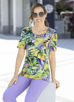 Shirt met zilverkleurige sierplaten 