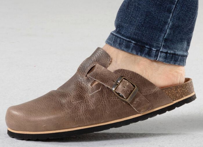 GINO GALANTE klomp van geschaduwd, generfd rundleer 