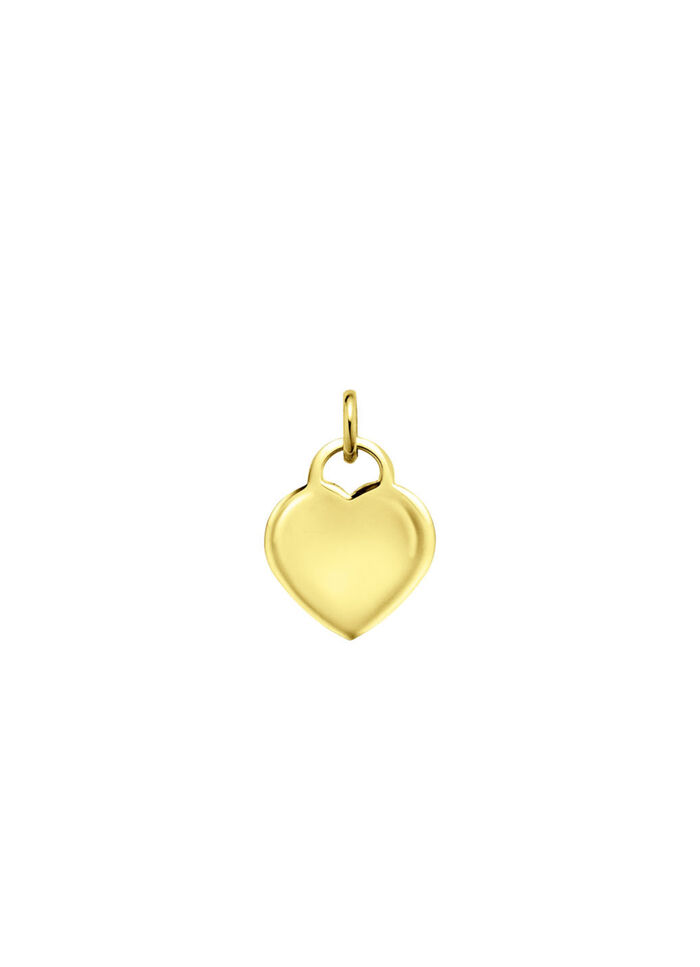 Een geweldig cadeau: Hartvormige hanger van 585/- fijn goud 