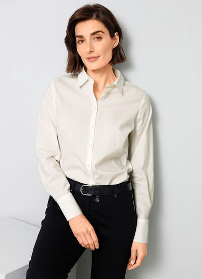 Blouse met overhemdkraag 