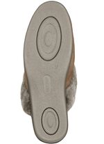 ELENA EDEN pantoffels met voering van echt lamsleer TAUPE