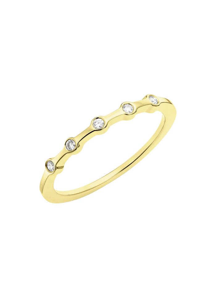 Luxe damesring van goud met diamanten 