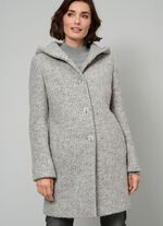 Lange jas met vaste capuchon 