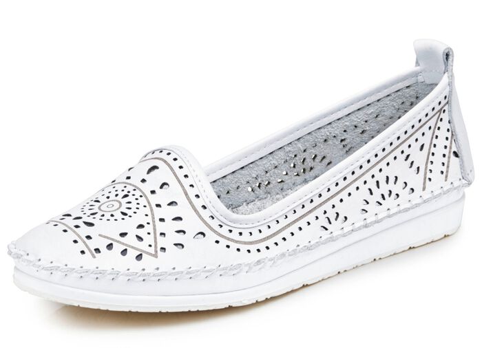 Andrea Conti mocassinpantoffels van rundnappaleer WIT