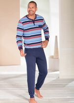 Set van twee pyjama's met knoopsluiting en manchetten 