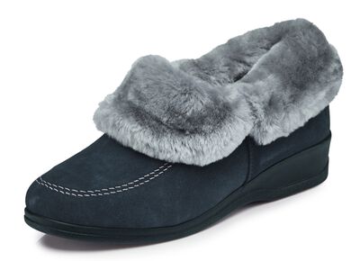ELENA EDEN pantoffels met voering van echte schapenvacht 