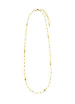Gouden ketting met zoetwaterparels 