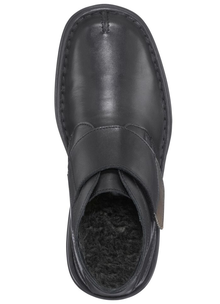 GINO GALANTE, gevoerde herenlaarzen, winterschoenen, breedte K, met uitneembaar voetbed ZWART-GRIJS