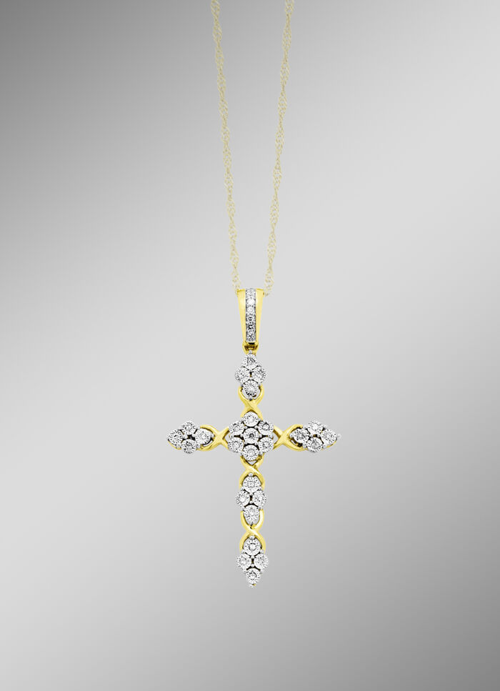 Edele kruishanger met diamanten 