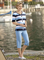 Trui met gestreept dessin MARINE-BLAUW-WIT