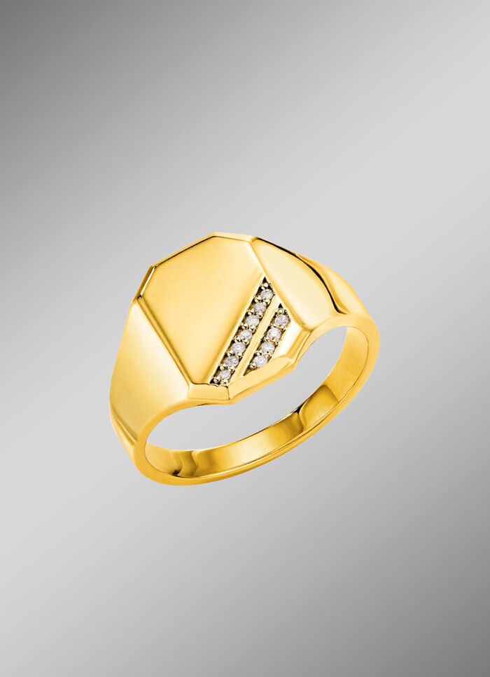 Prachtige herenring met diamanten 