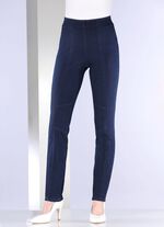 Jersey broek in denim-look 