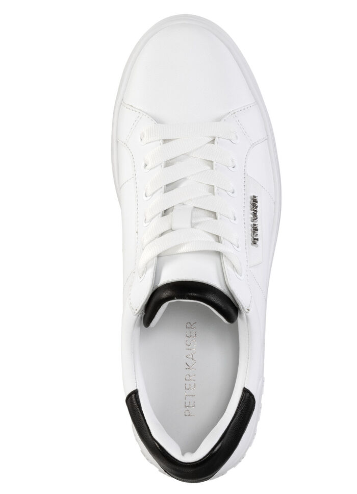 Peter Kaiser vetersneakers van nappaleer WEISS