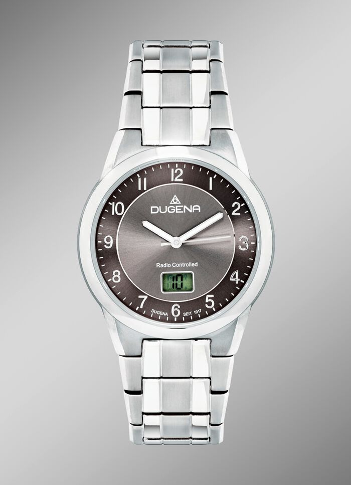 Radiogestuurd herenhorloge met titanium kast 