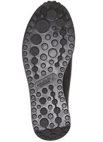 Waldläufer mocassinpantoffels van elegant, zacht hertennappaleer ZWART-MEERK