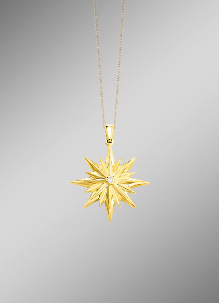 Grote sterhanger met briljant geslepen diamanten 