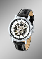 Klassiek automatisch herenhorloge met zichtbaar uurwerk 