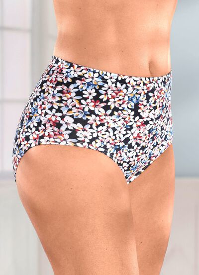 Set van vier slips met een schitterend gekleurd bloemdessin 