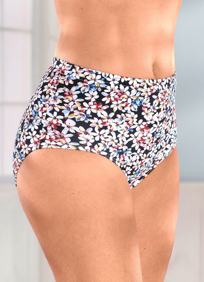 Set van vier slips met een schitterend gekleurd bloemdessin 