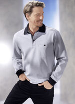 Poloshirt met contrasterende bies 
