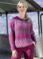 Trui met alpacagehalte PINK-LILA-MULTICOLOR