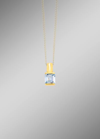 Unieke hanger met blauwe topaas 