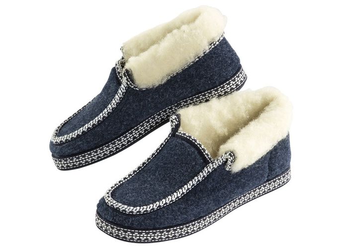 Cottagepantoffels met antislip rubberen buitenzool 