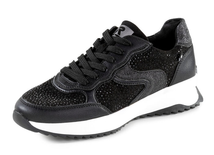 Rieker sneakers met glittersteentjes SCHWARZ