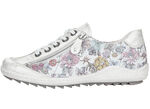 Remonte, elegante damessneakers, breedte G, met rits ZILVER-BONT