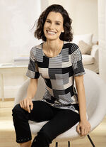 Shirt met ronde hals in 3 kleuren 