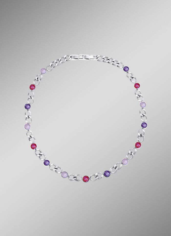 Ketting met roze kristallen 