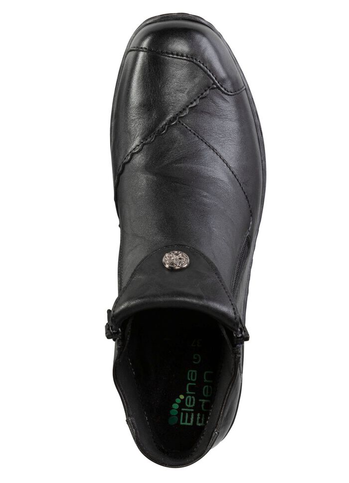 ELENA EDEN laarsje met een subtiele gekreukelde structuur en metalen sieraden 